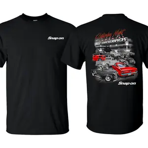 Snap-on Saturday Night Special - Snap-on Vintage Garage T-Shirt for Men - Double Sided Printed 100% Cotton Fitted Crew Neck Short Sleeve Casual Unisex Top Made in USA