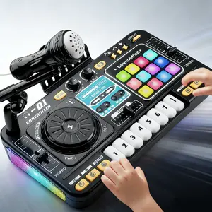 (Recommended In The United States) Boys AndGirls Party, Adult DJ, Disc Player,Children's Toy,Small Piano,Can Play Electronic Piano,  Multifunctional Musical Instrument,Gift Toy Adjustable Dj Mixer