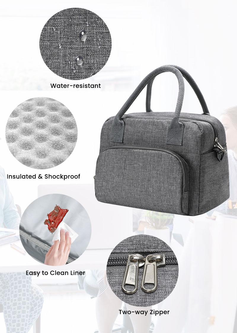 Lunch Bag for Women Men 11 L Large Insulated Reusable Lunch Box Girls Water Resistant Portable Cooler Tote Bag for Work Picnic