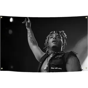 Tapestry Decor Gift Colorful Bedroom 40*30 Inch TapestryJuie Wrld Flag   Hip Hop Rapper Poster Tapestry Polyester HD Printing for Outdoor Garden College Dorm Cave Room Wall Decration