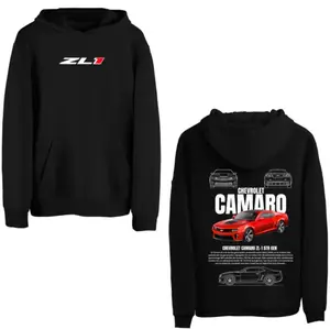 Chevrolet Camaro ZL1 Hoodie, Muscle Car Racing Graphic T-shirt, Black Performance Streetwear, American Car Enthusiast Gift