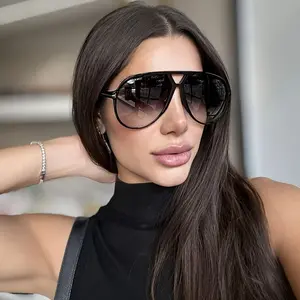 PILOTA women sunglasses Super Oversized Xl Aviator Pilot Lightweight Gradient Lenses 100% UV