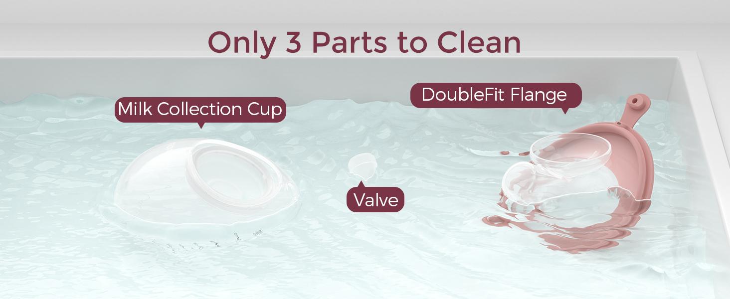 Momcozy Breast Pump V1 Pro, Hands-Free Portable Wearable Breast Pump, Upgraded Electric Breast Pump with 3 Fine-Adjustable Rhythms | 15 Levels, with Leak-Proof DoubleFit Flange, Comfort Red,A