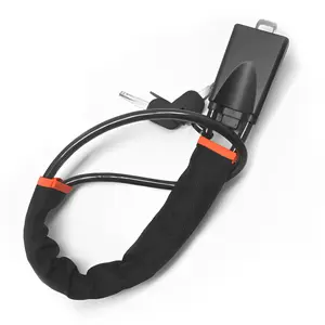 This car steering wheel lock with seatbelt buckle is a universal steering wheel seatbelt buckle lock system that is easy to install and suitable for most car models