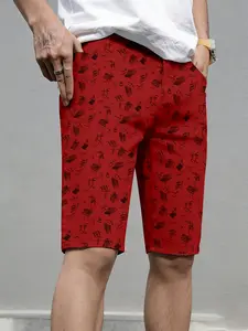 Men’s Summer Beach Printed Bermuda Shorts – Loose Straight-Leg Casual