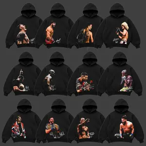 Vintage UFC Fighters Hoodie, Retro MMA Champion Graphic Hoodie, Iconic UFC Fighter Streetwear Hoodies, Combat Sports Fan Apparel, Gift for MMA Fans