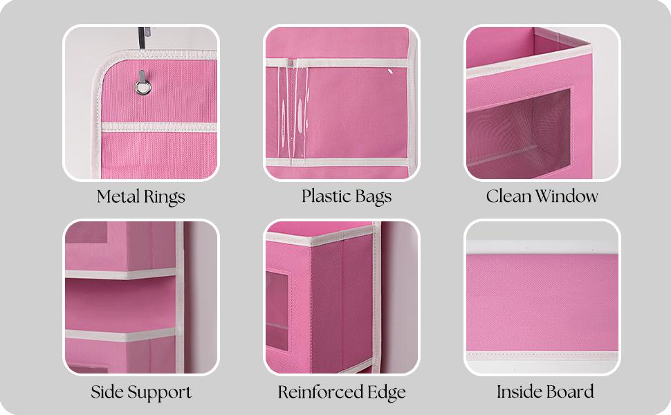Over The Door Hanging Organizer 4 Large Compartments | Bedroom Closet Nursery Storage Rack | Space Saving Toys Clothes Accessories Organizer