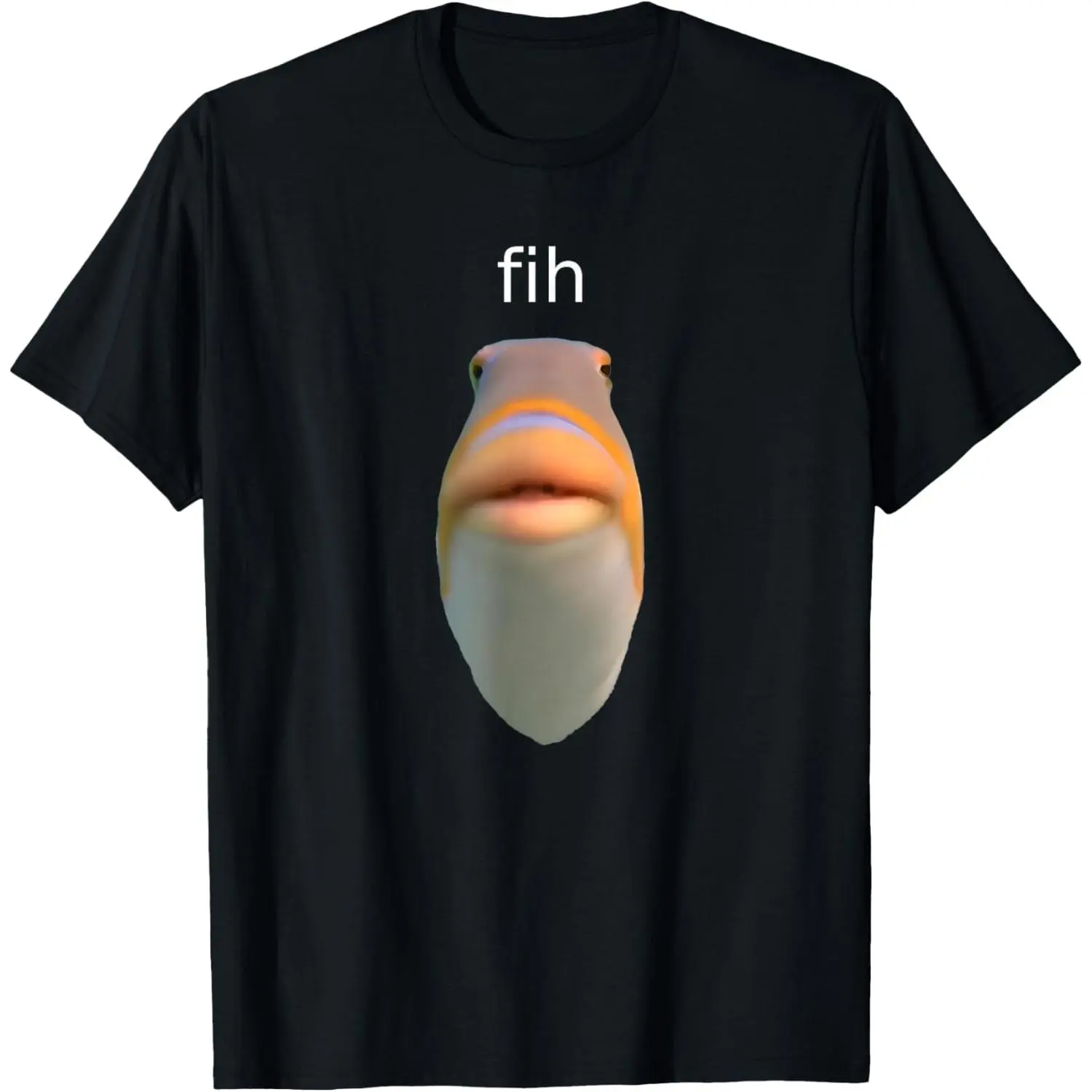 100% Cotton Fih Meme Shirt “Fih” Funny Misspelled Fish Meme T-Shirt