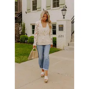 Coastal Charm Crochet Blazer