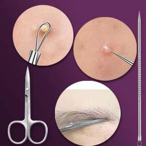 Tweezers Kit Tweezer for Women Facial Hair Removal Tweezers Professional Tweezers Set Eyebrow Tweezer, [9+1 PCS] Professional Stainless Steel Eyebrow for Women &Men,Black Beauty Sets