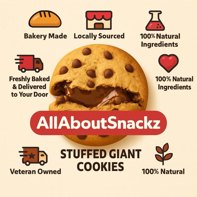 The BIGGEST Cookie - Giant Stuffed Bakery Made 5oz Cookies - Freshly Baked & Shipped Directly