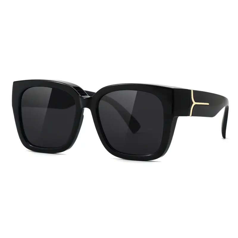 Polarized Fit Over Glasses Sunglasses for Women UV Protection with TAC Lens and TR90 Materials, Trendy Square Wrap Around Shades, Lightweight TR90 Materials ST0033