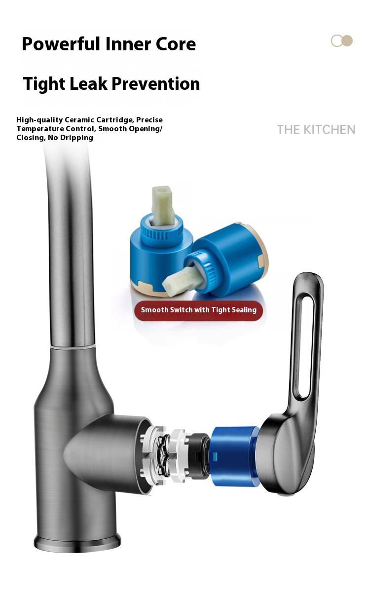 Spaceship Faucet 360° Rotating Bathroom Sink Faucet with 4 Spray Modes Modern Kitchen Vanity Lavatory Tap for Unique Home Decor & TikTok Viral Gift Multi-functional Swivel Basin Faucet