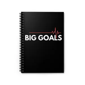 Goal-Setting Spiral Notebook - Big Goals Design, Motivational Journal, Productivity Planner, Goal Tracker, Gift for Students, Entrepreneurs