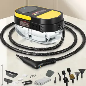 All-Purpose Steam Cleaner with 3-Stage Adjustable Handle, Rapid Heat System, 1.7 Qt Extra-Large Water Tank, Portable Steam Mop with 15-Piece Accessory Kit, Ideal for Floors, Tile, Grout, Kitchen, Bathroom, Car Interior, and Tough Dirt & Grease Removal