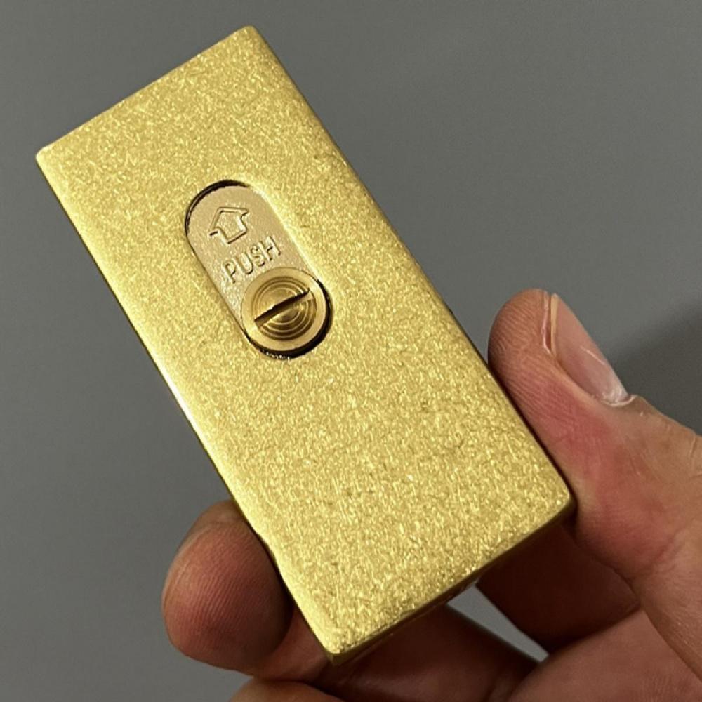 Old Retro Creative Windproof Lighter High Grade Metal Pure Copper Design Unique Gift Idea For Him Father Husband Birthday Christmas Camping Essentials (Without Fuel)