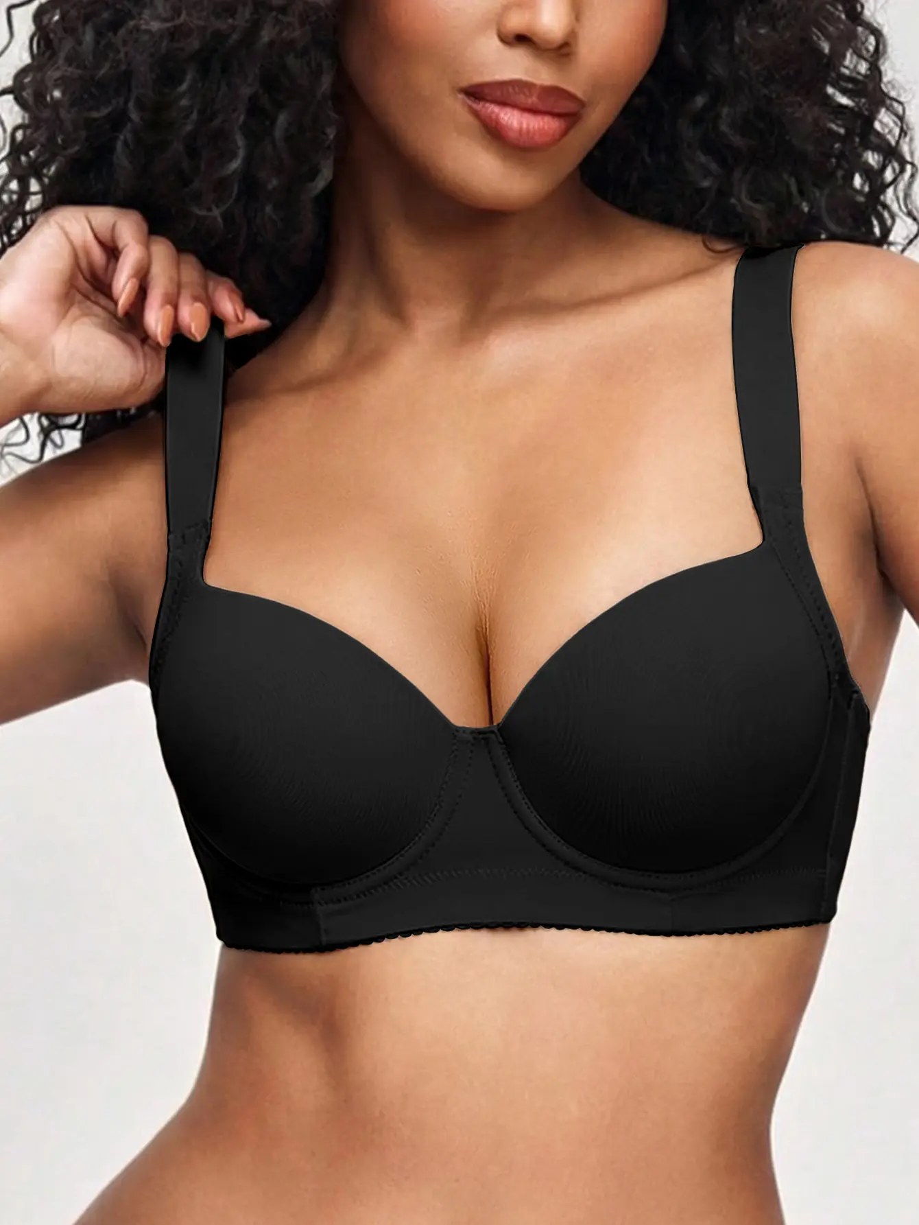 Mimilemon Women's Elastane Solid Color Seamless Push-up Bra for Small Bust - No Show, Invisible, Wireless T-shirt Bra, Comfortable Everyday Wear, Adjustable Fit, Hand Wash