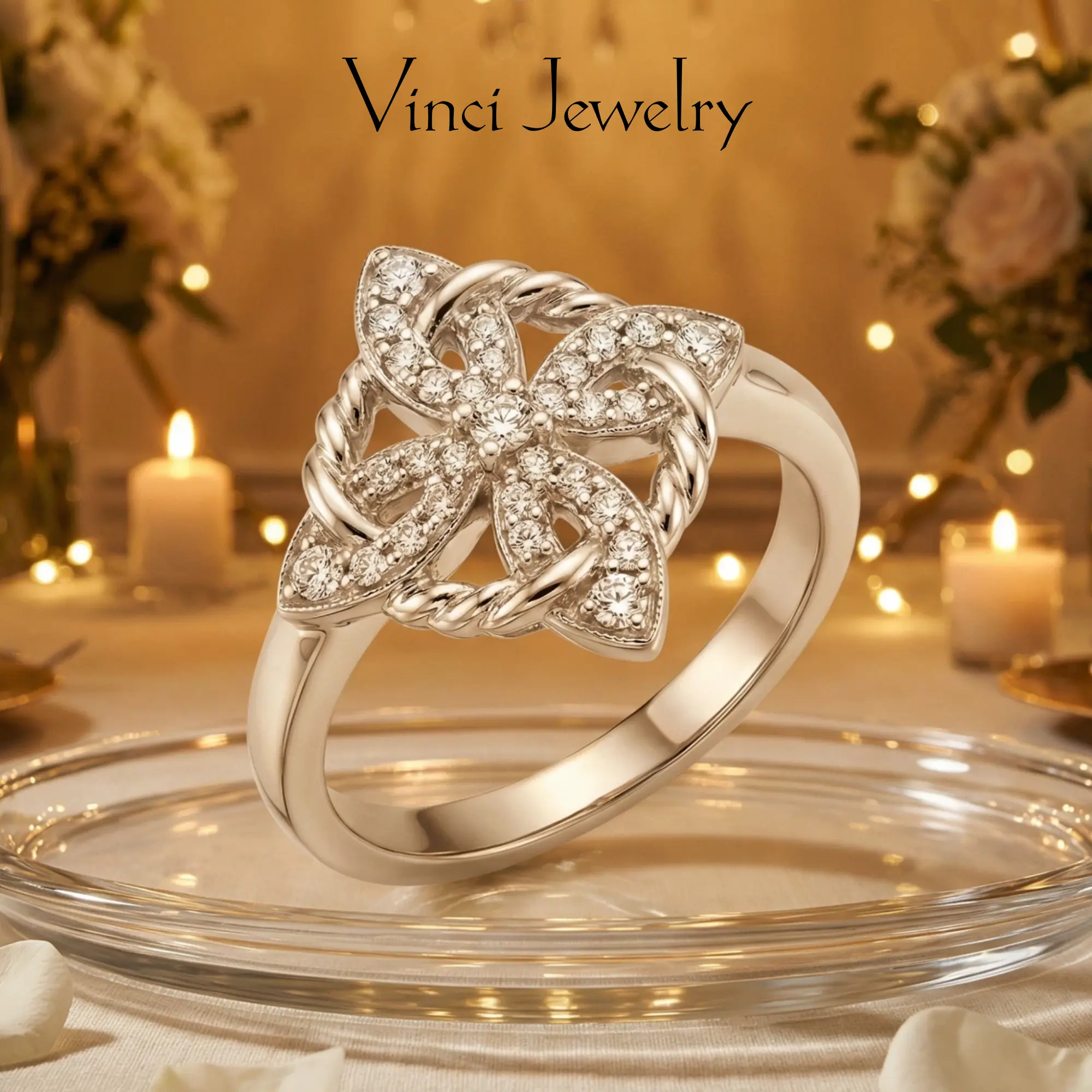 925 Sterling Silver Knot Ring with Witch Knot and Celtic Knot Design, Elegant and Stylish 5A Cubic Zircon Jewelry for Women, Unisex Ring Love Couple Ring, Birthday Valentine's Gift for Witches, Pagan, Daily Wear and Party Jewelry, Mother's day Gift Weddin