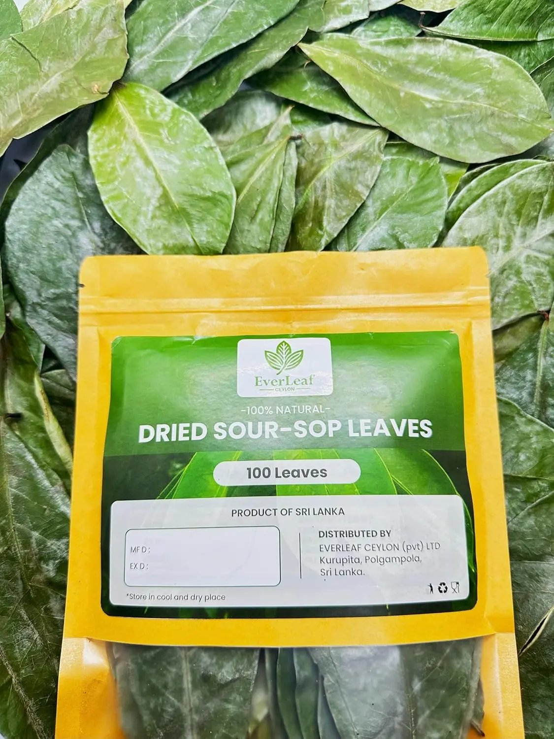 EverLeaf Premium Organic Soursop (Graviola) Leaves – 100+ Natural Dried ...