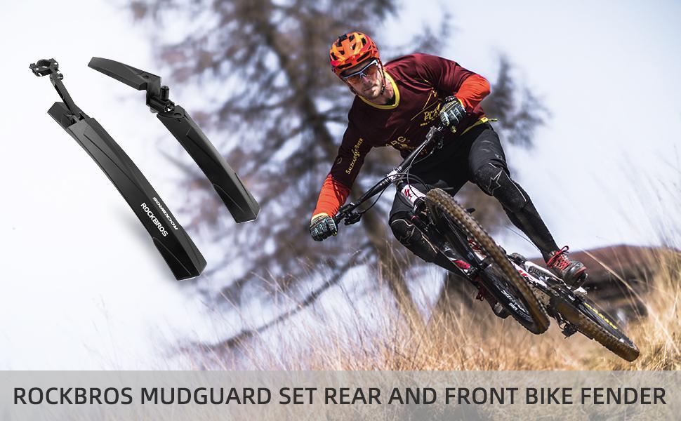 ROCKBROS Adjustable MTB Mud Guards Front & Rear Splash Guard