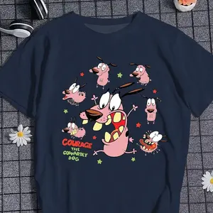 Courage the Cowardly Dog T-Shirt, Nostalgia 2D Print T-Shirt, Cartoon Network Shirt, Gifts for Cartoon Fans #Courage #theCowardlyDog #CartoonNetwork #NostalgiaCore #GraphicTee #StreetwearUS