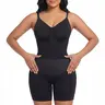 YIANNA Women Fajas Shapewear Seamless Bodysuit Double-Layer Tummy Control Zip-Up Body Shaper Waist Defining Silhouette