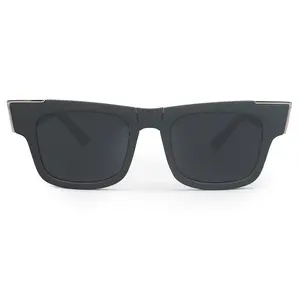 Fold It Black Foldable Sunglasses with Curved Design and Lightweight Frame