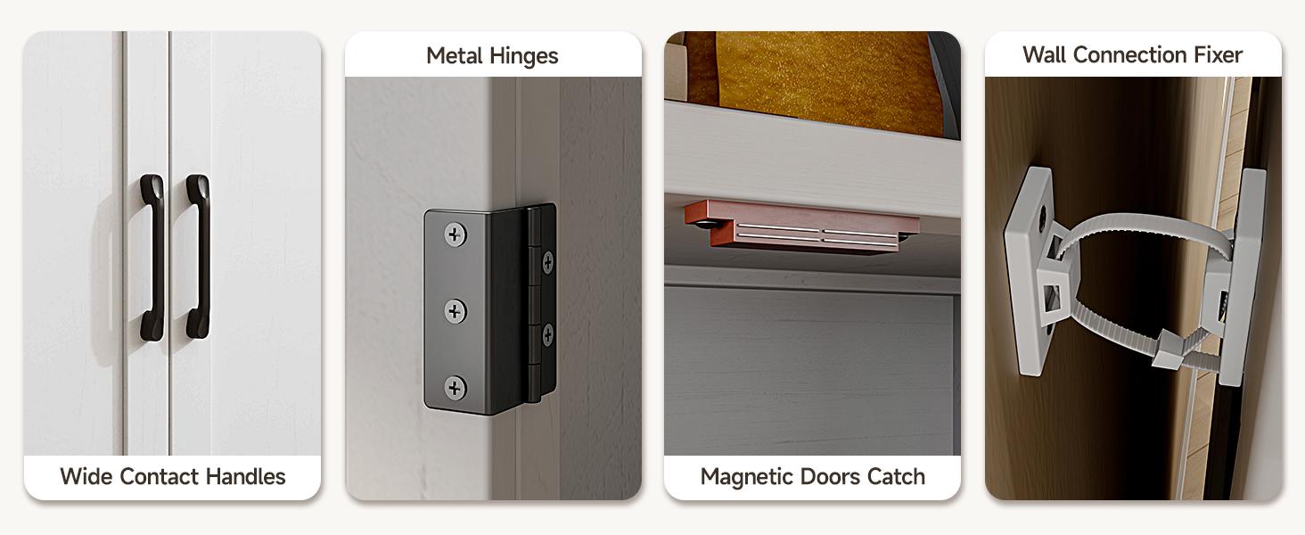 【SPRING GLOW UP】ONBRILL 71''Tall Arched Storage Display Cabinet, 5-Tier Kitchen Pantry With Glass Doors & Shelves