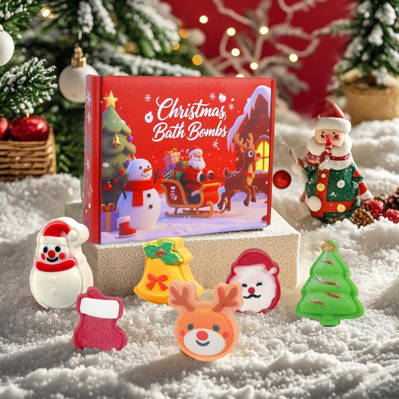 iHave Christmas Bath Bombs Gift Set – 6pcs Festive Bath Bomb Kids Box with Santa, Snowman, Reindeer, Tree, Bell & Stocking. Fizzy Organic Fun for Relaxing Bath Time, Perfect Christmas Bath Bombs for Kids, Stocking Stuffers & Holiday Gifts for Boys & Girls