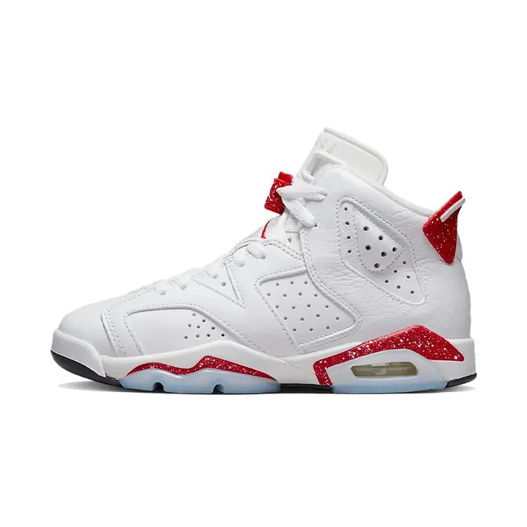 Jordan 6 Retro Red Oreo' GS Versatile Comfort High Top Basketball Shoes Kids'' 384665-162