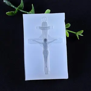 Silicone Cross-Shaped Mold for Keychains, Pendants, Resin Crafts, and Jewelry Making