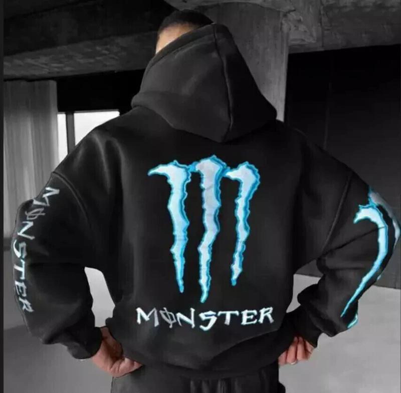 White and Pink Monster Energy Claw Streetwear Racing Crossover Hoodie, Motocross Streetwear, Unisex Casual Pullover, Fullsize S-5XL, Gifts For Men, Lover Car