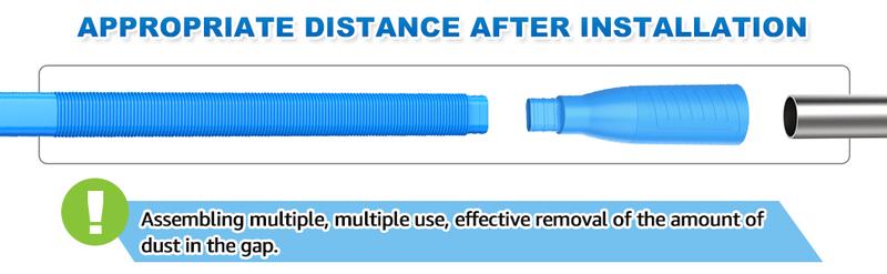 Dryer Vent Cleaner Kit, Dryer Lint Vacuum Attachment Compatible with Most Vacuum Cleaner, Dryer Vent Cleaning Tool Vacuum Hose with Universal Connector, 31.5 Inch, Blue