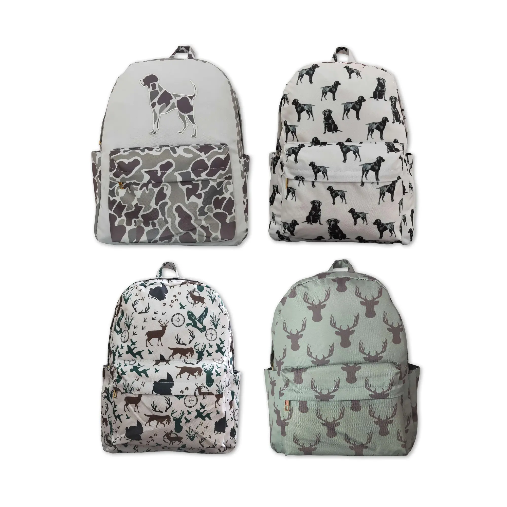 Kids' Backpack with Dog Hunting Print, Trendy and Durable School Bag for Outdoor Adventures, Lightweight with Padded Straps, Kids Style, Outdoor Activities, Spacious, Cute, Wear-Resist