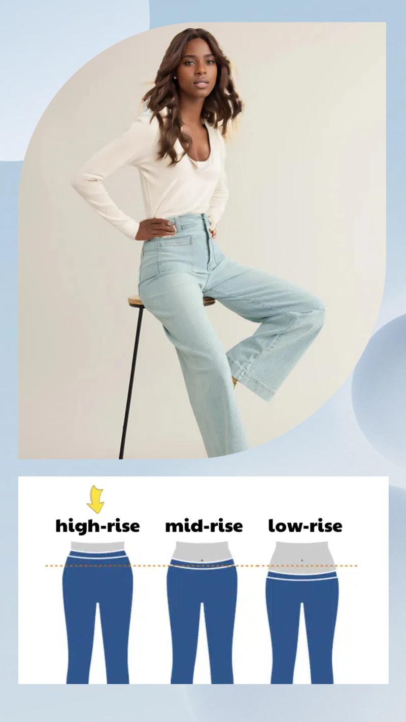 ALVON Women's Stretch Denim Pants Recycled High Waist Wide Leg Jeans Classic Streetwear Comfort Baggy Trouser Maxi Pocket Fitted