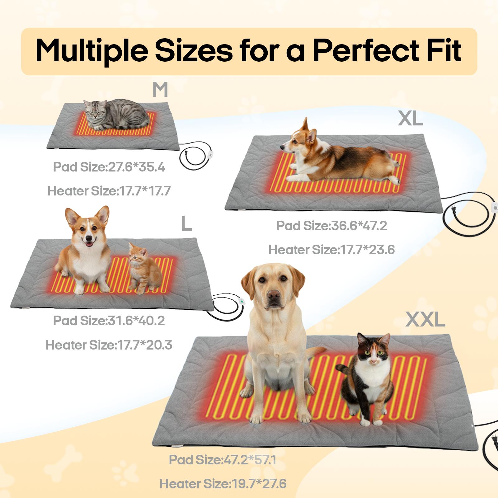 Vagascape Heated Pet Pad for Dogs & Cats – 7-Layer Safety Design, Auto Overheat Protection, Chew-Resistant Cord, Waterproof & Machine Washable, Ideal for Indoor & Outdoor Use