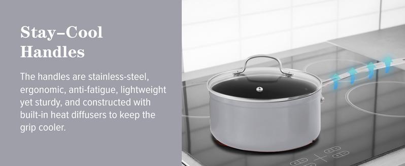 Nuwave Duralon Blue Non-Stick Cookware 9-Piece Set