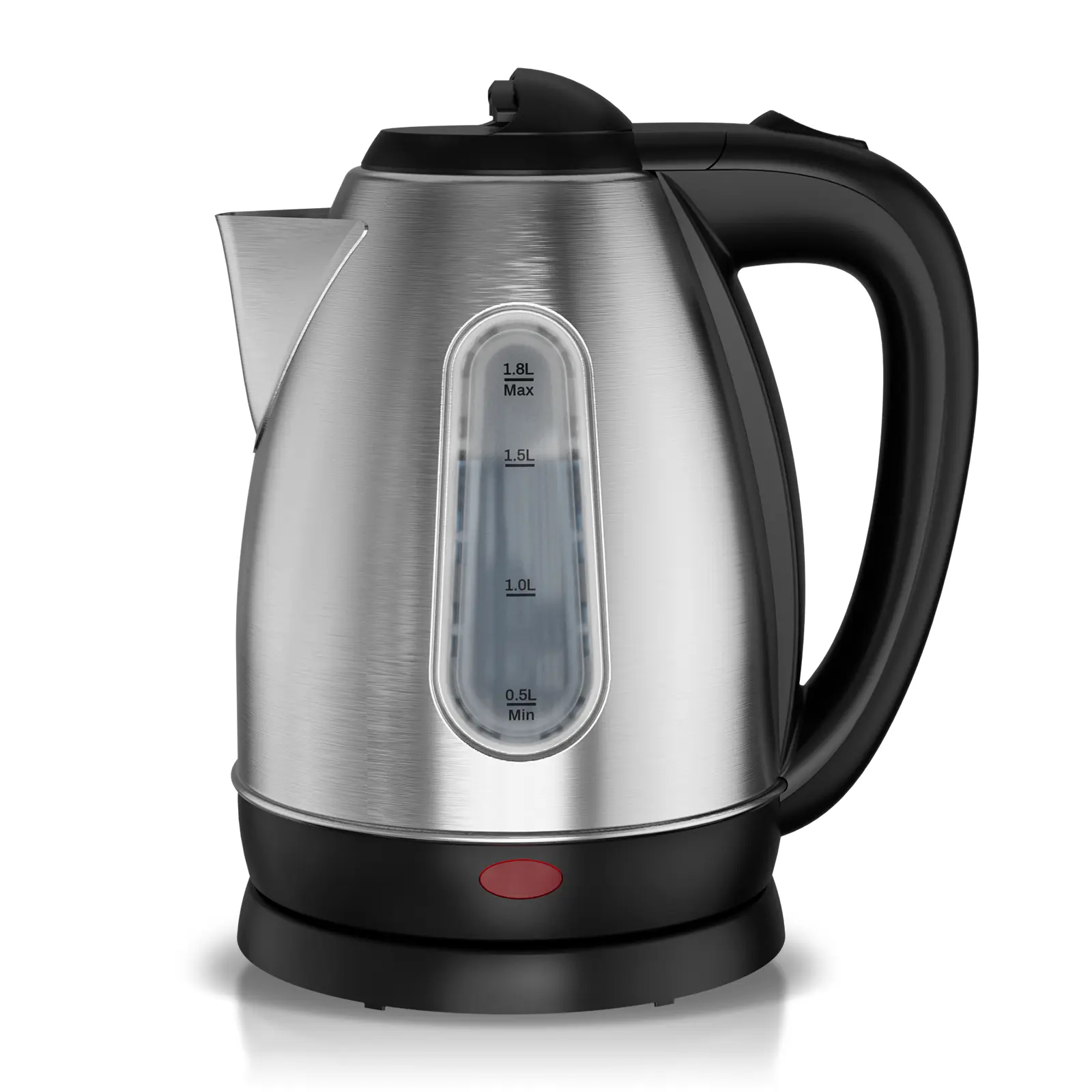 KEINVE Cordless Electric Water Kettle - 1.7L 1500W Cool-Touch Stainless Steel & BPA-Free Plastic Insulated US Plug Kitchen Appliance with Automatic Shut Off, Boil-Dry Guard, Cordless Easy Pour for Family Tea Heating (Silver), Food‑Grade 304