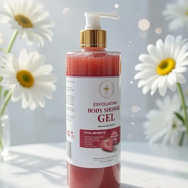 Exfoliating Shower GEL , Natural Extract Soaps 500ML with différents scents Body Care Wash Vegan Body Wash Moisturizing Body Cleanser Moisturizing Body Wash