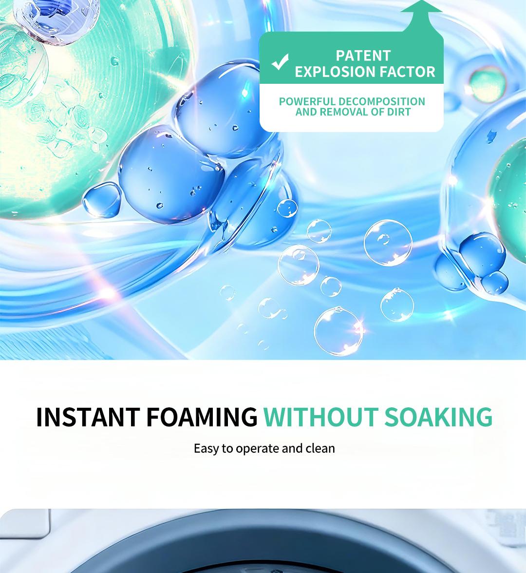 SOPAMI Eco-Friendly Washing Machine Cleaner Fights Pet Odors & Hair Build-Up for Fresh Clean Machines