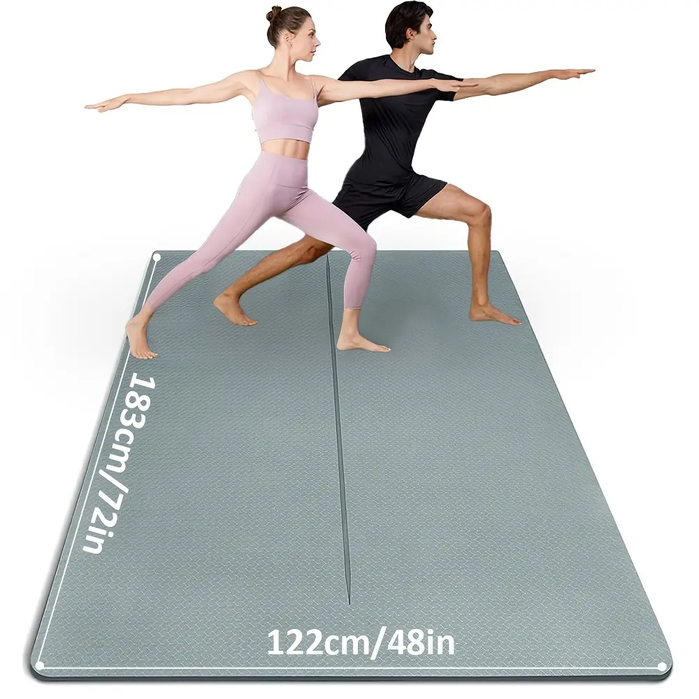 Large yoga mat，6.0X4.0ft Enlarged Yoga Mat,Double Non Slip Exercise Mat, 8mm Training Mat  Pilates Mat, Fitness Mat for Home And Outdoor Use, Yoga, Pilates, Fitness Training Mat Yoga Mat Thick