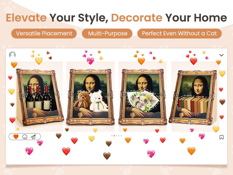 VAGASCAPE Mona Lisa Cat Scratcher Bed 2025 with Arm Front Panel Eco-Friendly Cardboard Cat House Easy-to-Assemble Artistic Home Decoration for Cats and Small Pets VAGASCAPE Mona Lisa Cat Scratcher Bed 2025 with Arm Front Panel Eco-Friendly Cardboard Cat House Easy-to-Assemble Artistic Home Decoration for Cats and Small Pets