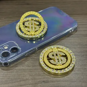 Spinning Dollar Phone Ring Holder Rotation Cell Phone Grip Stand Finger Ring