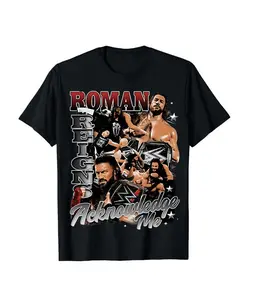 ROMAN REIGNS-SHUT UP TEE , Wrestling Tee, Wrestling Graphic Tee, Wrestler Shirt, Sports Shirt, Vintage Wresting Shirt, Wrestling Gift Streetwear Novelty Graphic T Shirt funny tshirt Undershirts Tees Casual Streetwear Classic Plain Men's Women Cotton