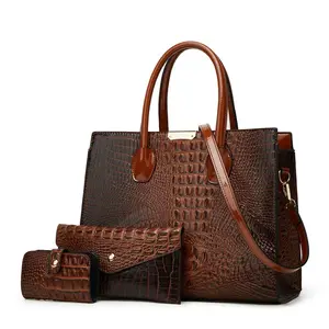 Genuine Leather Tote Bag with Wallet & Card Holder - Women's Premium Organizer Set, Spacious Everyday Essential for Work & Travel