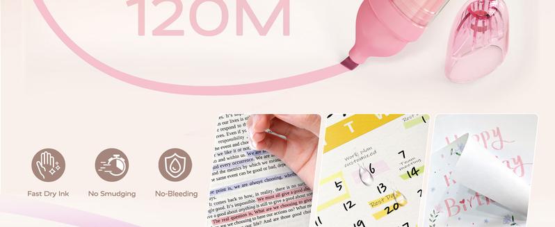 Four Candies 8 Pcs Highlighters Assorted Colors, Cute Pastel Highlighter Set, Dry Quickly, Soft Chisel Tip, Bible Highlighter for No Bleed, Back to School Supplies，Aesthetic Highlighters for Office