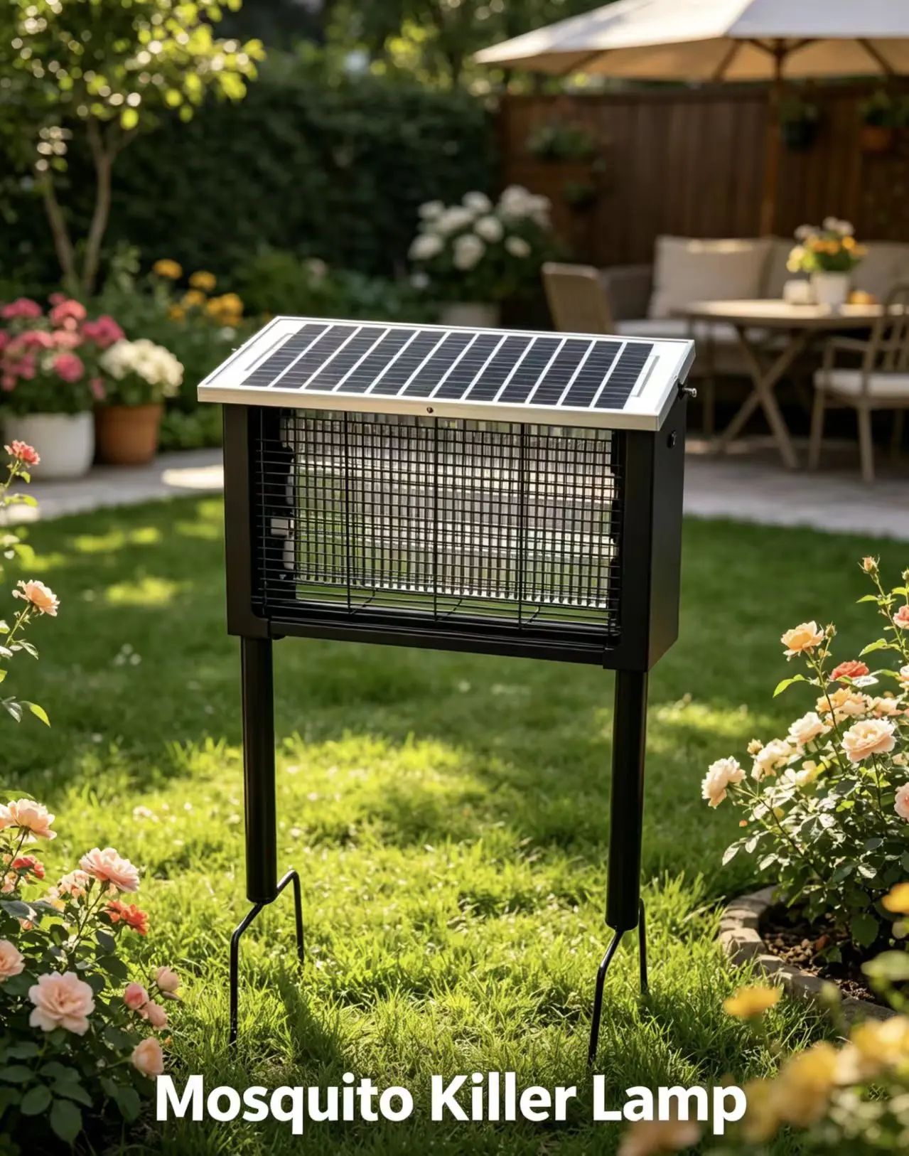 Portable Bug Zapper Lantern with Solar & USB Dual-Charge, UV Mosquito Trap with 2-in-1 Night Light for Camping, Uv Light, Outdoor Bug Zapper, Mosquito-Control, Solar Charging, Light Outdoor Use