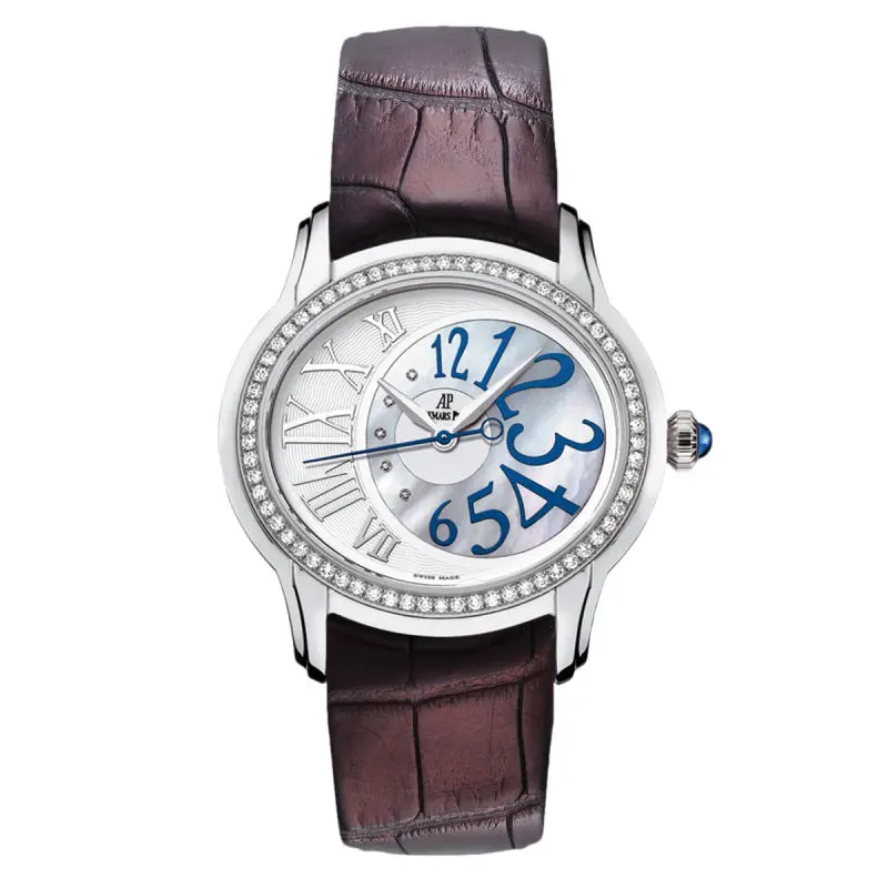 Audemars Piguet Millenary 39.5mm 18K White Gold Factory Diamond Bezel MOP Dial Automatic 77301BC.ZZ.D301CR.01 WHP041421