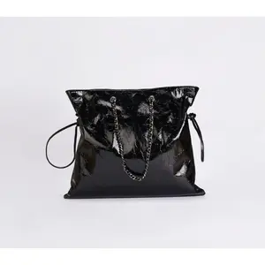 CKSO 【 Gift Selection 】 Retro High-End Women's Bag - Extra Large-Capacity Waxed Leather 15.6 inch Tote with Chain Strap, Roomy for Daily Essentials, Stylish for Commuting, Daily, Casual | Armpit/Shoulder Bag Trendy Commuter Purse Fashionabl