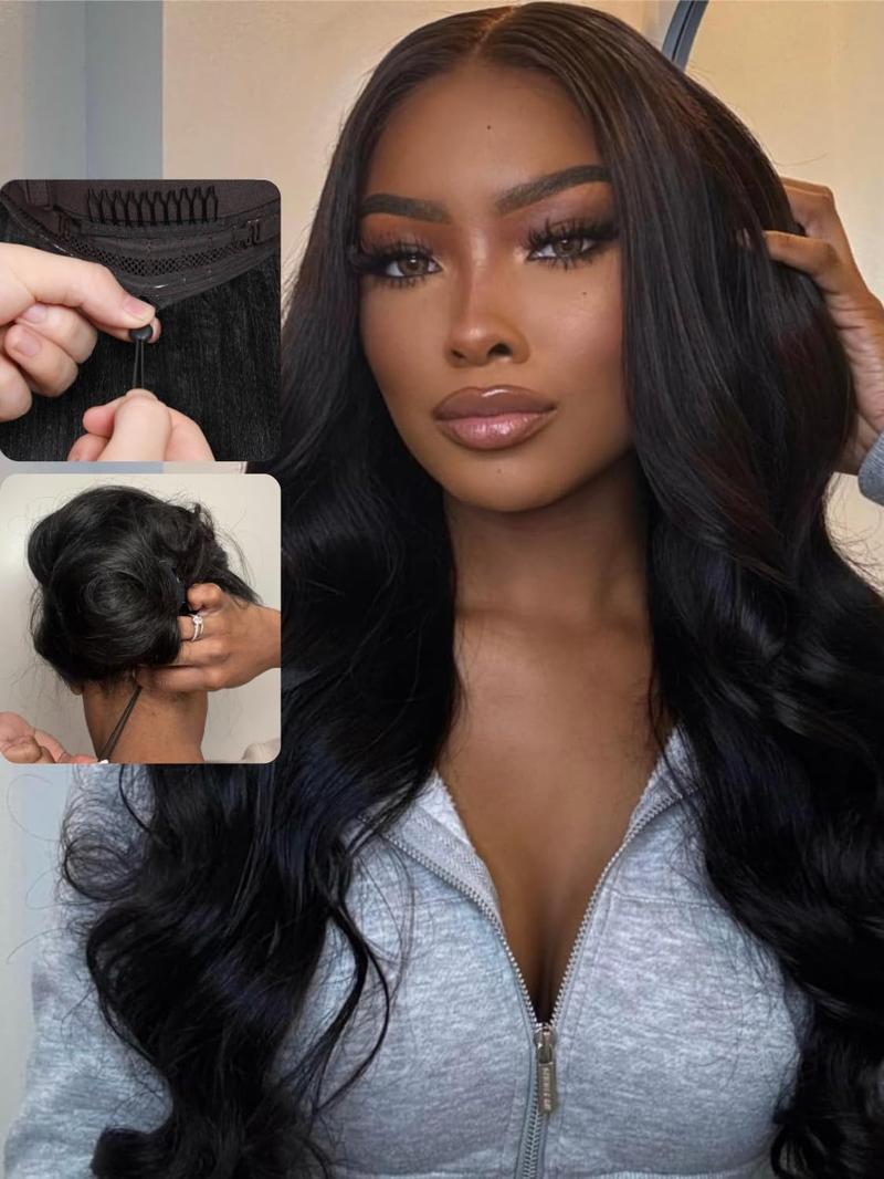 Bling Hair Body Wave 13X4 Lace Front Drawstring Wigs Human Hair Easy To Wear 13x6 Glueless Wig Human Hair Pre Plucked Pre Cut Pre Everything Frontal Wig Beginners Friendly 180% Density #TikTokShopBlackFriday